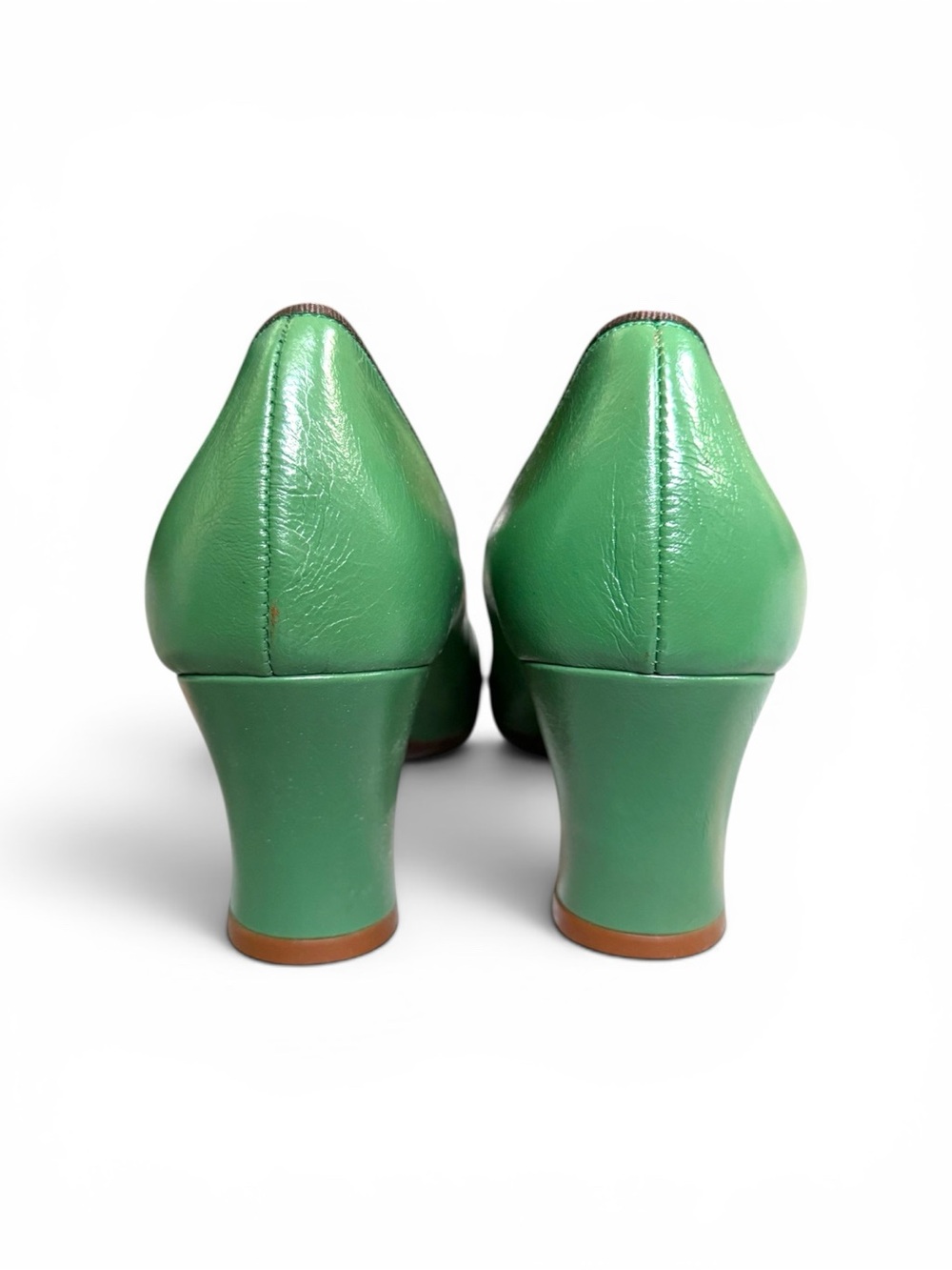 NWOT Chie Mihara Green Leather Mary Jane Heels - Picture 3 of 6